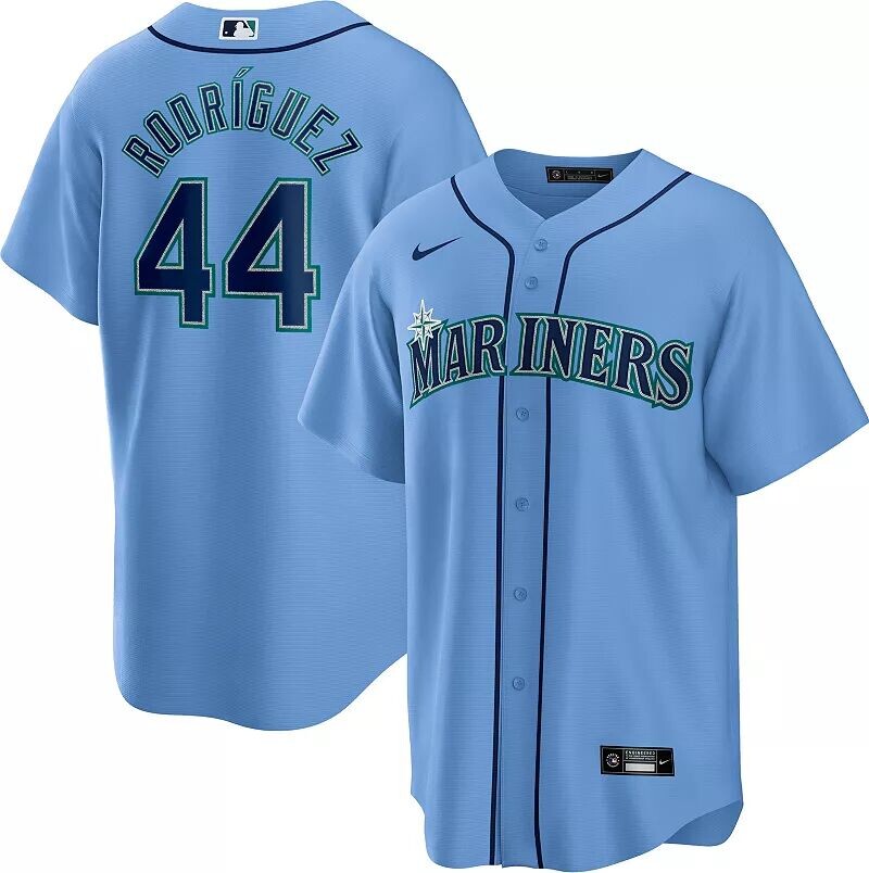 Мужская футболка Nike Seattle Mariners Julio Rodríguez #44 Blue Alternate Cool Base
Мужская футболка Nike Seattle Mariners Julio Rodríguez #44 Blue Alternate Cool Base