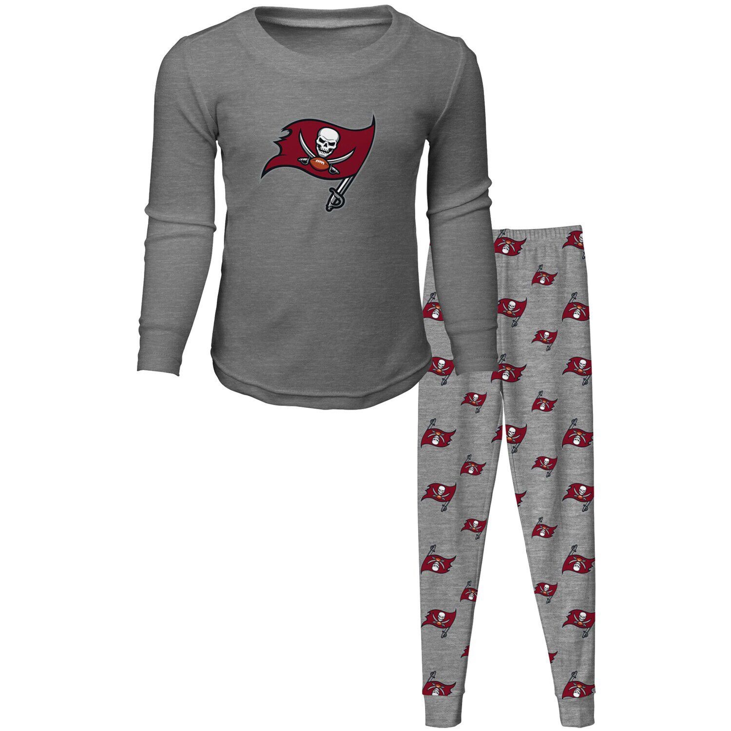 Серая футболка с длинными рукавами и штаны для дошкольников Tampa Bay Buccaneers Team, комплект для сна Outerstuff
Серая футболка с длинными рукавами и штаны для дошкольников Tampa Bay Buccaneers Team, комплект для сна Outerstuff
