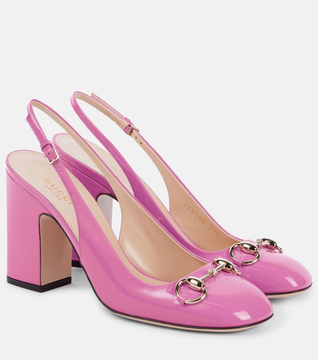 Туфли Horsebit из лакированной кожи с открытой пяткой Gucci, цвет libre pink
Туфли Horsebit из лакированной кожи с открытой пяткой Gucci, цвет libre pink