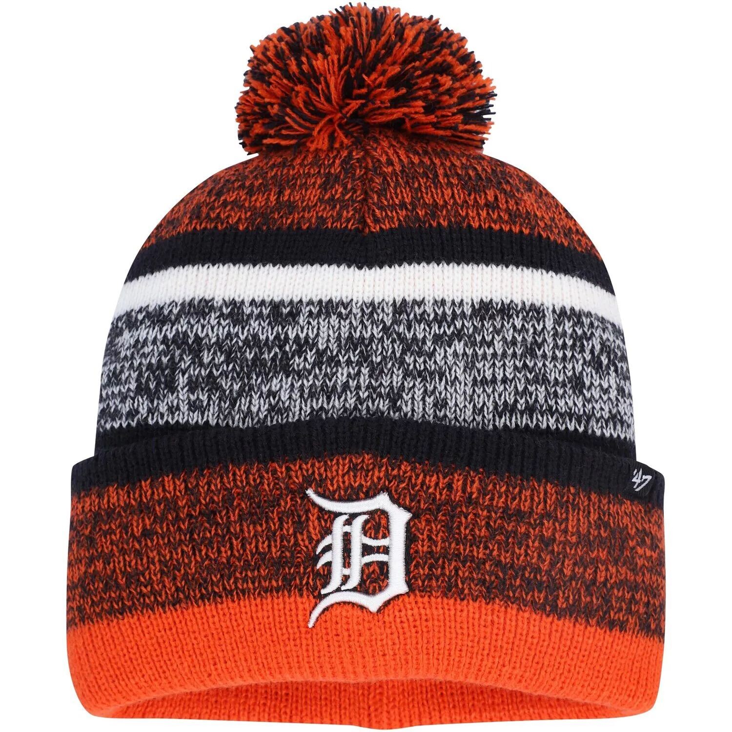Мужская темно-синяя вязаная шапка с манжетами и помпоном Detroit Tigers Northward '47
Мужская темно-синяя вязаная шапка с манжетами и помпоном Detroit Tigers Northward '47