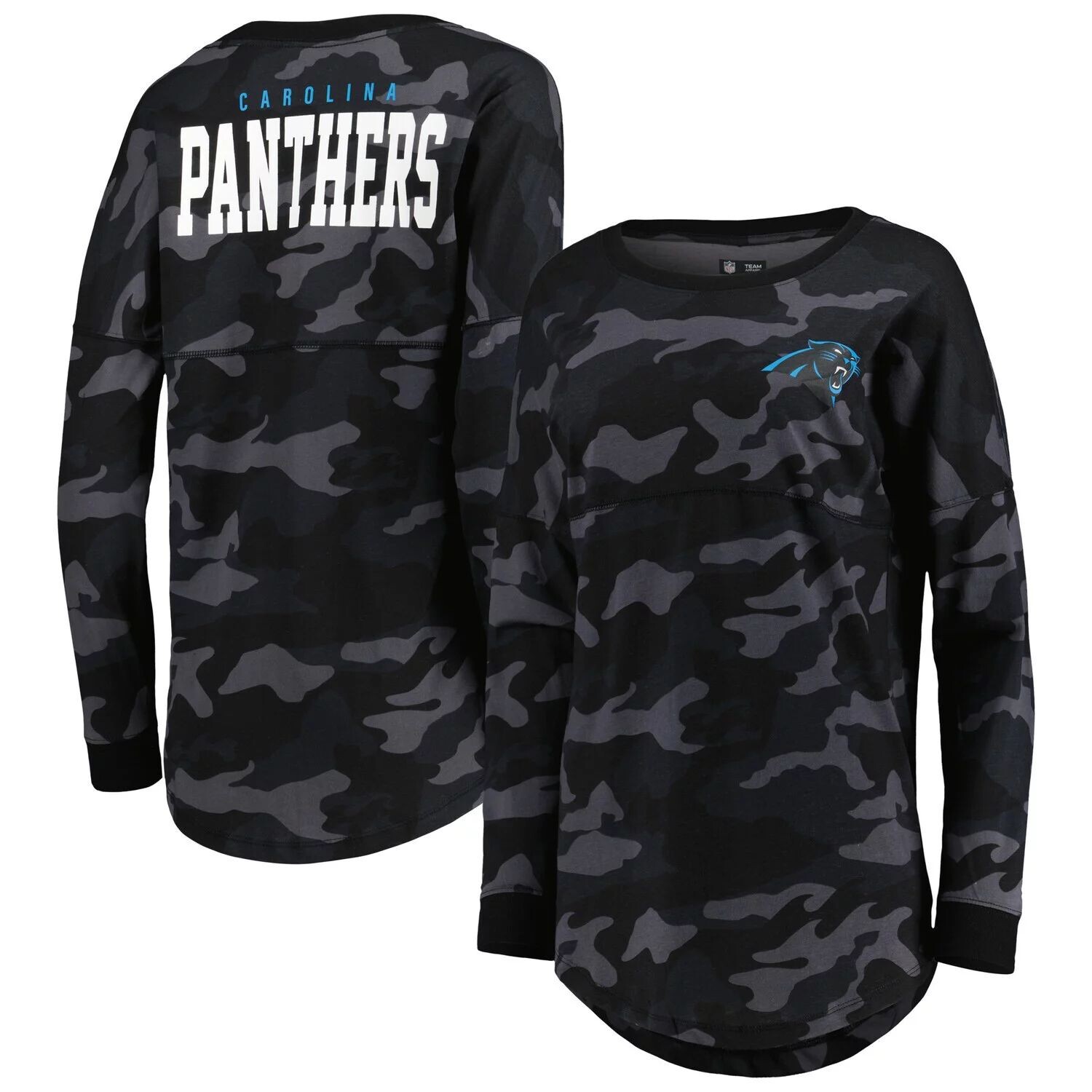 Женская футболка New Era Black Carolina Panthers с длинным рукавом и камуфляжем New Era
Женская футболка New Era Black Carolina Panthers с длинным рукавом и камуфляжем New Era