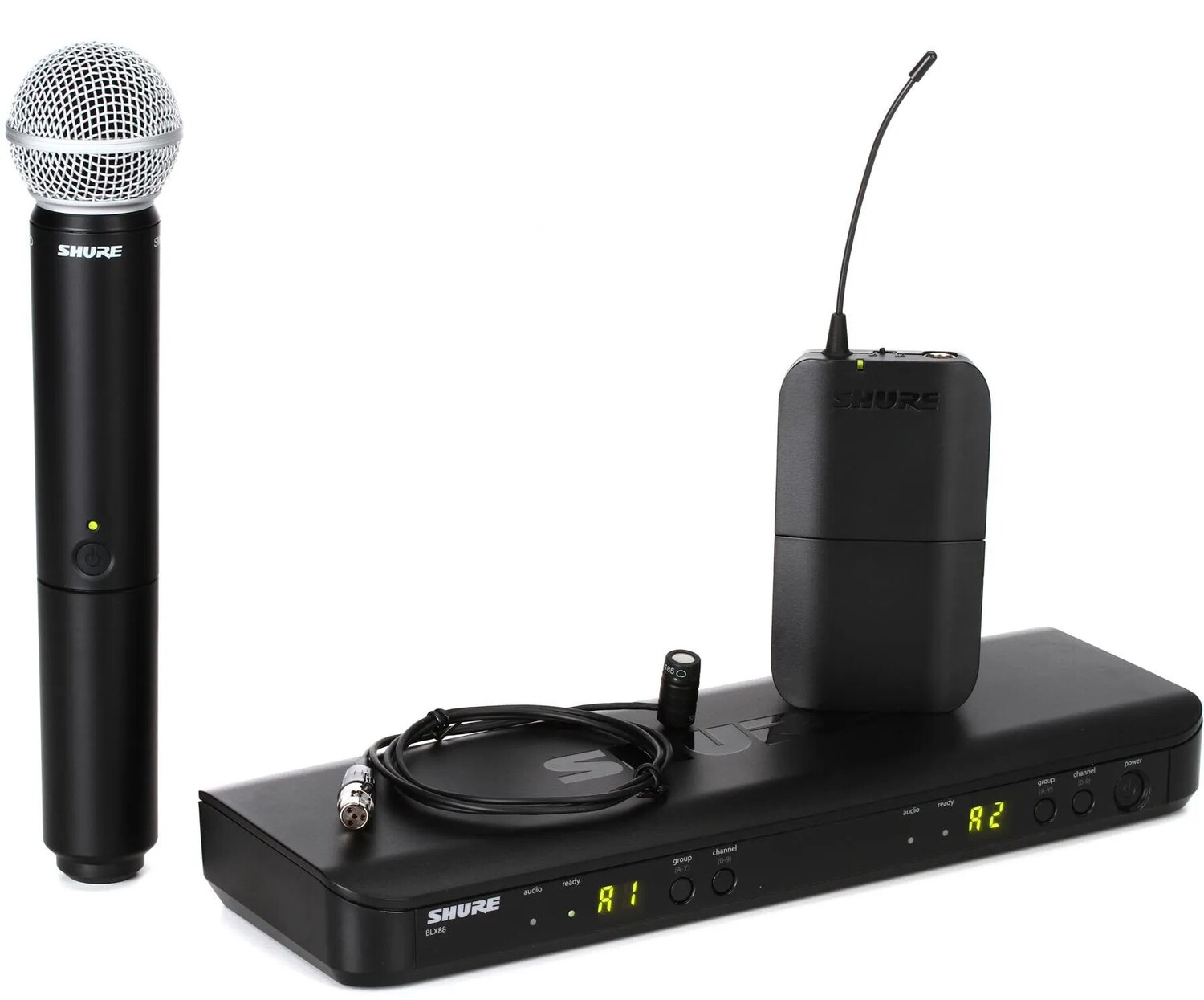 Двухканальная беспроводная комбинированная система Shure BLX1288/W85 — диапазон H10
Двухканальная беспроводная комбинированная система Shure BLX1288/W85 — диапазон H10