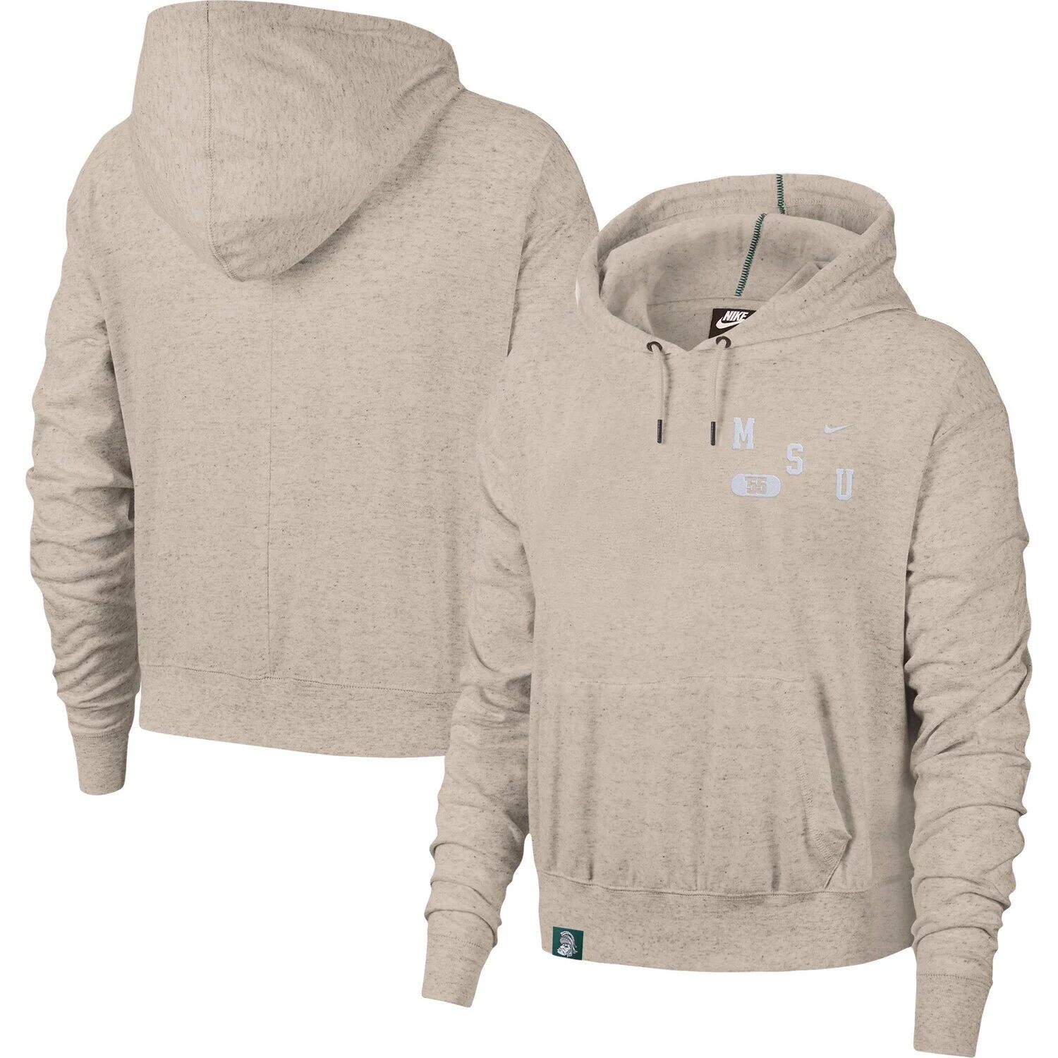 Женский кремовый пуловер с капюшоном Nike Michigan State Spartans Vintage Nike, Бежевый
Женский кремовый пуловер с капюшоном Nike Michigan State Spartans Vintage Nike, Бежевый
