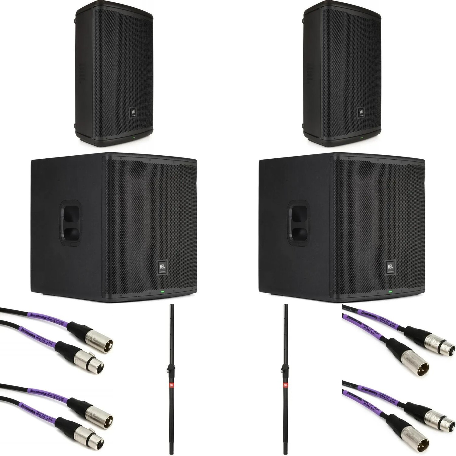 Комплект 15-дюймового активного динамика JBL EON715 и активного сабвуфера EON718S 18 дюймов
Комплект 15-дюймового активного динамика JBL EON715 и активного сабвуфера EON718S 18 дюймов