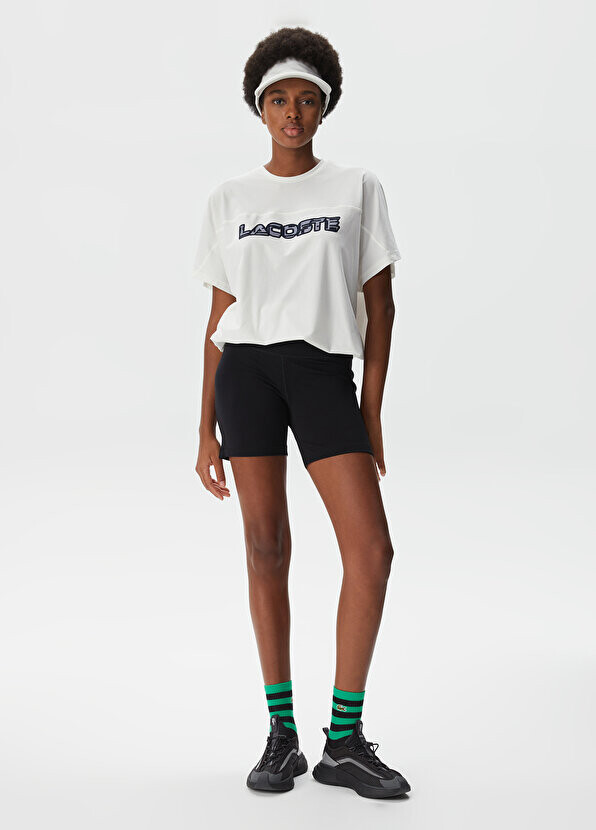 Белая женская футболка свободного кроя с круглым вырезом и принтом Lacoste, Белый
Белая женская футболка свободного кроя с круглым вырезом и принтом Lacoste, Белый