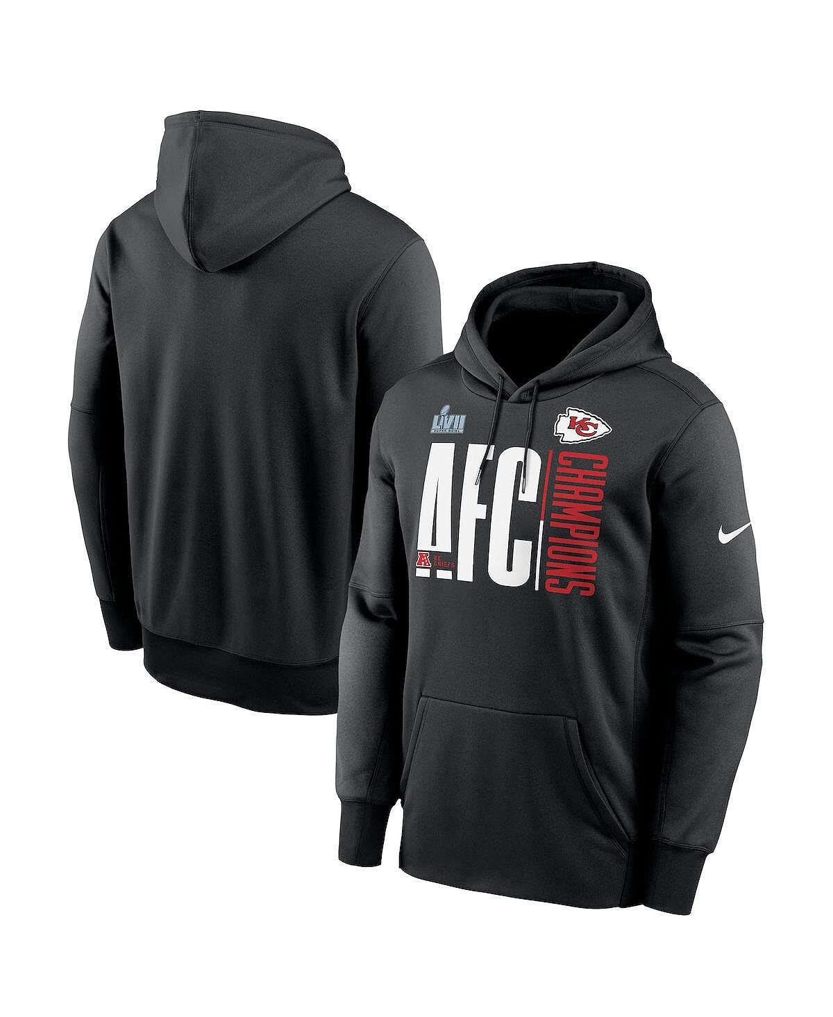 Мужская черная толстовка с капюшоном Kansas City Chiefs 2022 AFC Champions Iconic Therma Performance Nike, Черный
Мужская черная толстовка с капюшоном Kansas City Chiefs 2022 AFC Champions Iconic Therma Performance Nike, Черный