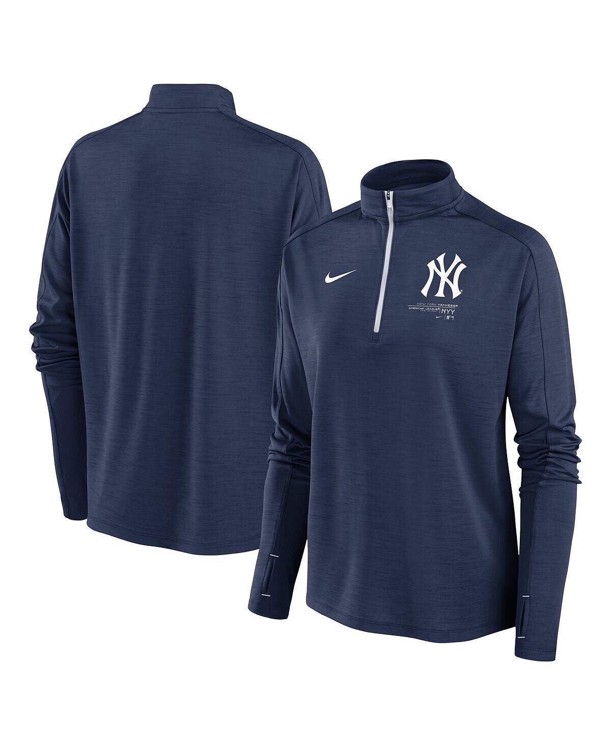 Женская темно-синяя футболка с молнией без четверти New York Yankees Pacer Nike, темно-синий
Женская темно-синяя футболка с молнией без четверти New York Yankees Pacer Nike, темно-синий