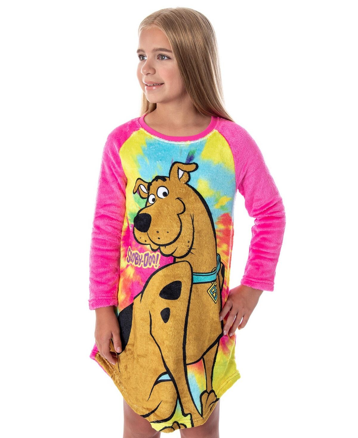 Детская ночная рубашка с рисунком тай-дай для девочек Scooby Doo, пижама Scooby-Doo
Детская ночная рубашка с рисунком тай-дай для девочек Scooby Doo, пижама Scooby-Doo