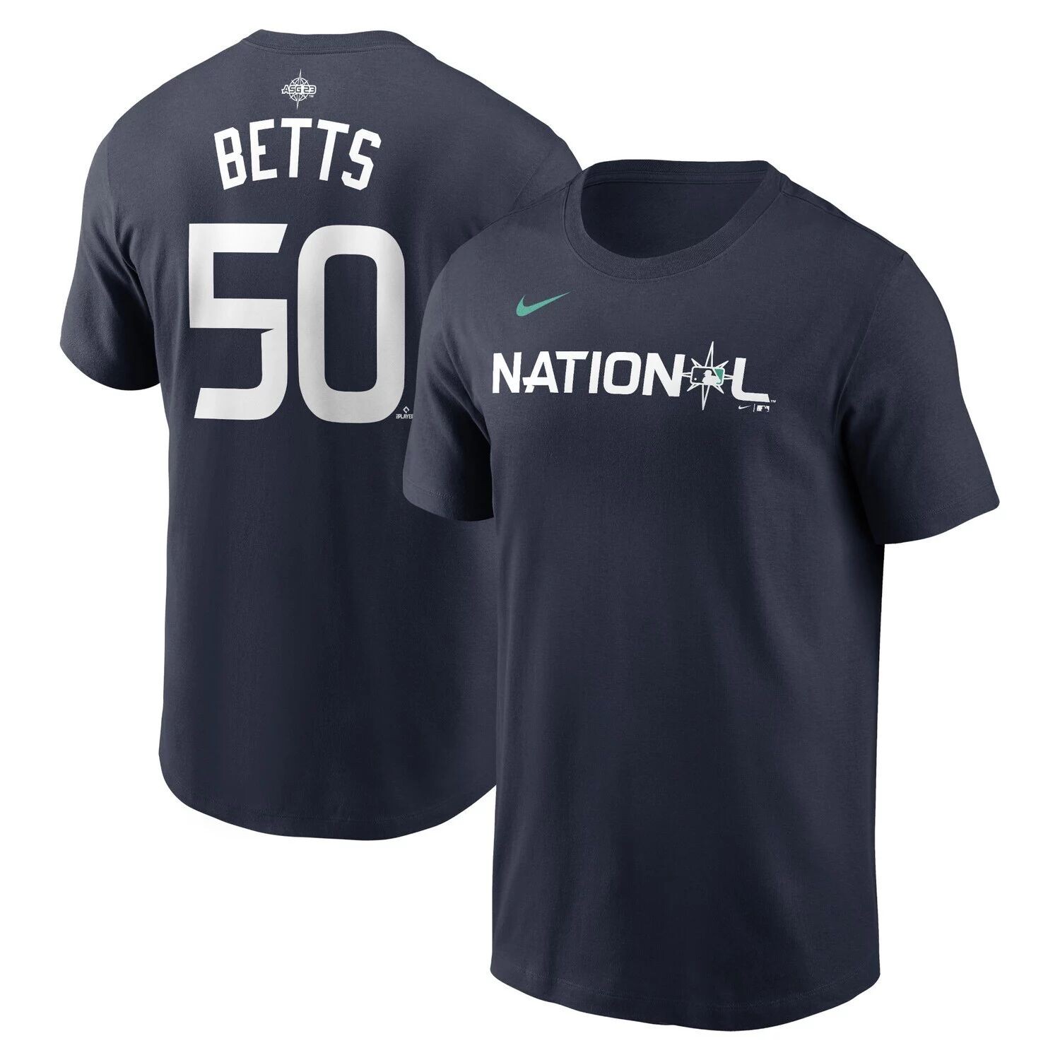 Мужская футболка Mookie Betts Navy National League 2023 с названием и номером Матча всех звезд MLB Nike
Мужская футболка Mookie Betts Navy National League 2023 с названием и номером Матча всех звезд MLB Nike