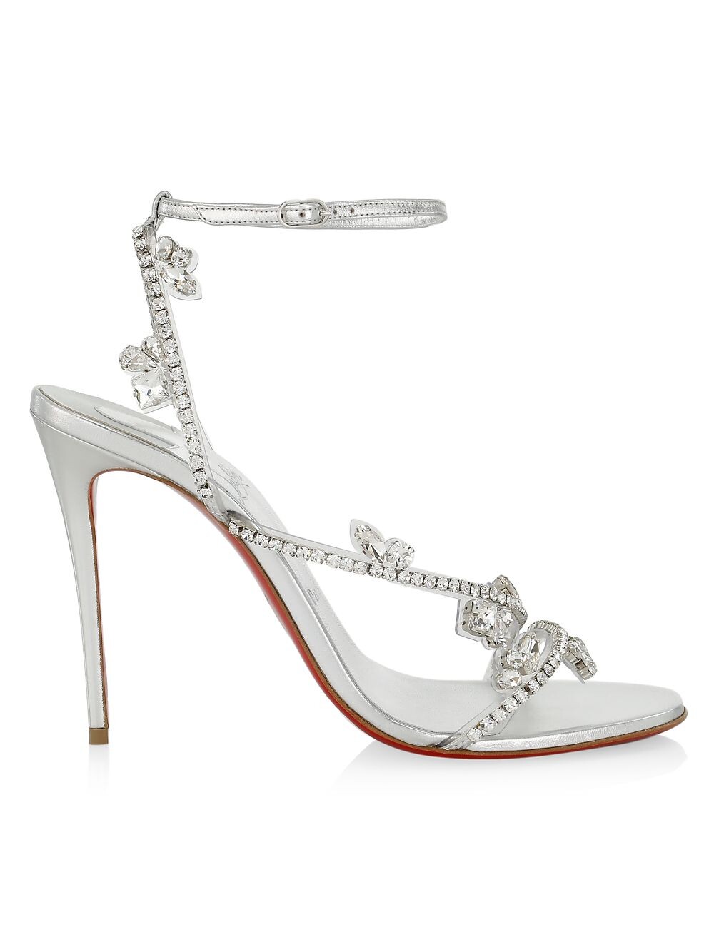 Сандалии Joli Queen 100 с ремешком на щиколотке, украшенные кристаллами Christian Louboutin, серебряный
Сандалии Joli Queen 100 с ремешком на щиколотке, украшенные кристаллами Christian Louboutin, серебряный