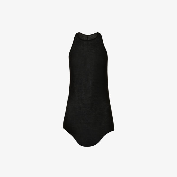 Топ облегающего кроя в рубчик из смесового шелка Rick Owens, черный
Топ облегающего кроя в рубчик из смесового шелка Rick Owens, черный