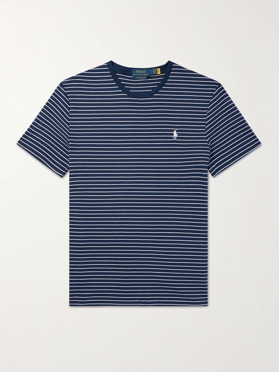 Приталенная полосатая футболка из хлопкового джерси POLO RALPH LAUREN, нави, Черный
Приталенная полосатая футболка из хлопкового джерси POLO RALPH LAUREN, нави, Черный