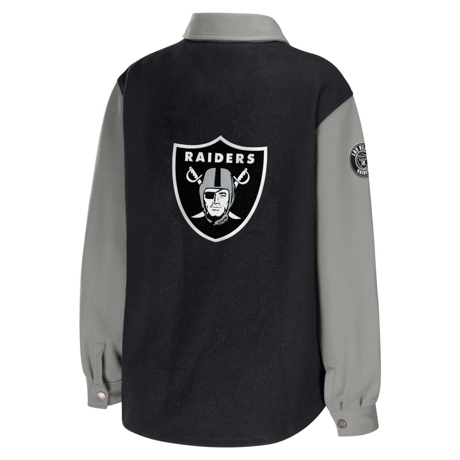 Женская одежда Erin Andrews Черная куртка-рубашка на пуговицах Las Vegas Raiders, Черный
Женская одежда Erin Andrews Черная куртка-рубашка на пуговицах Las Vegas Raiders, Черный