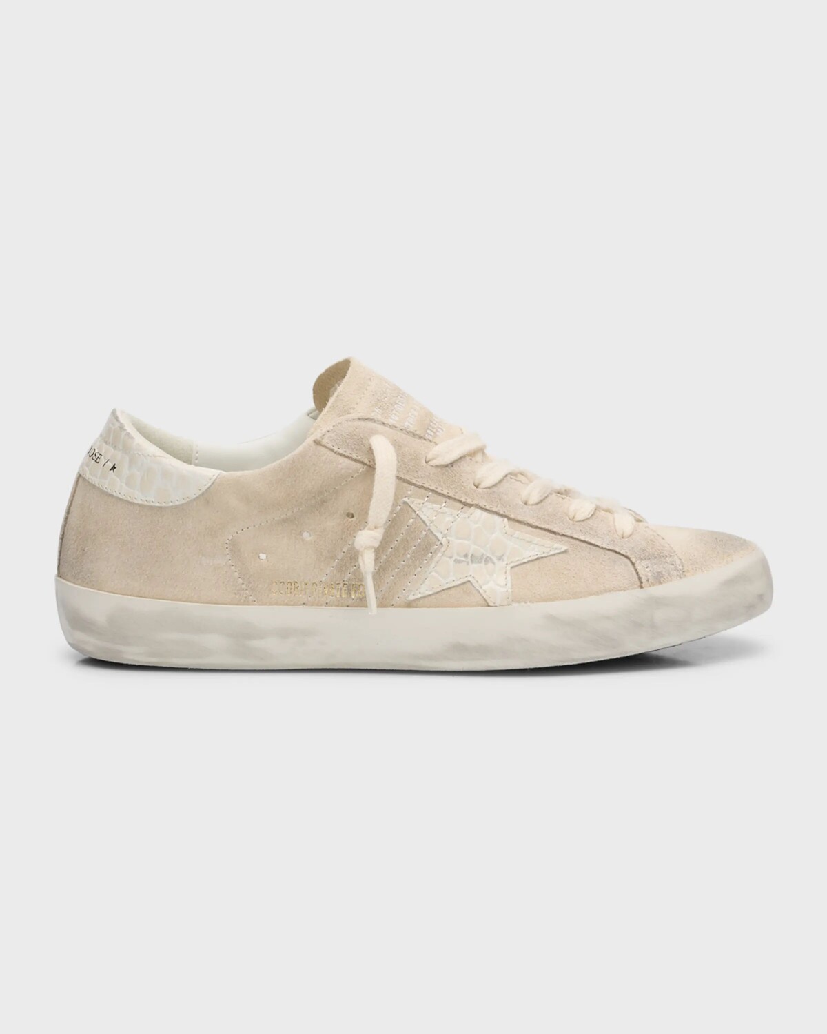 Замшевые низкие кеды Superstar из крокодиловой кожи Golden Goose, цвет Seed Pearl Butter
Замшевые низкие кеды Superstar из крокодиловой кожи Golden Goose, цвет Seed Pearl Butter