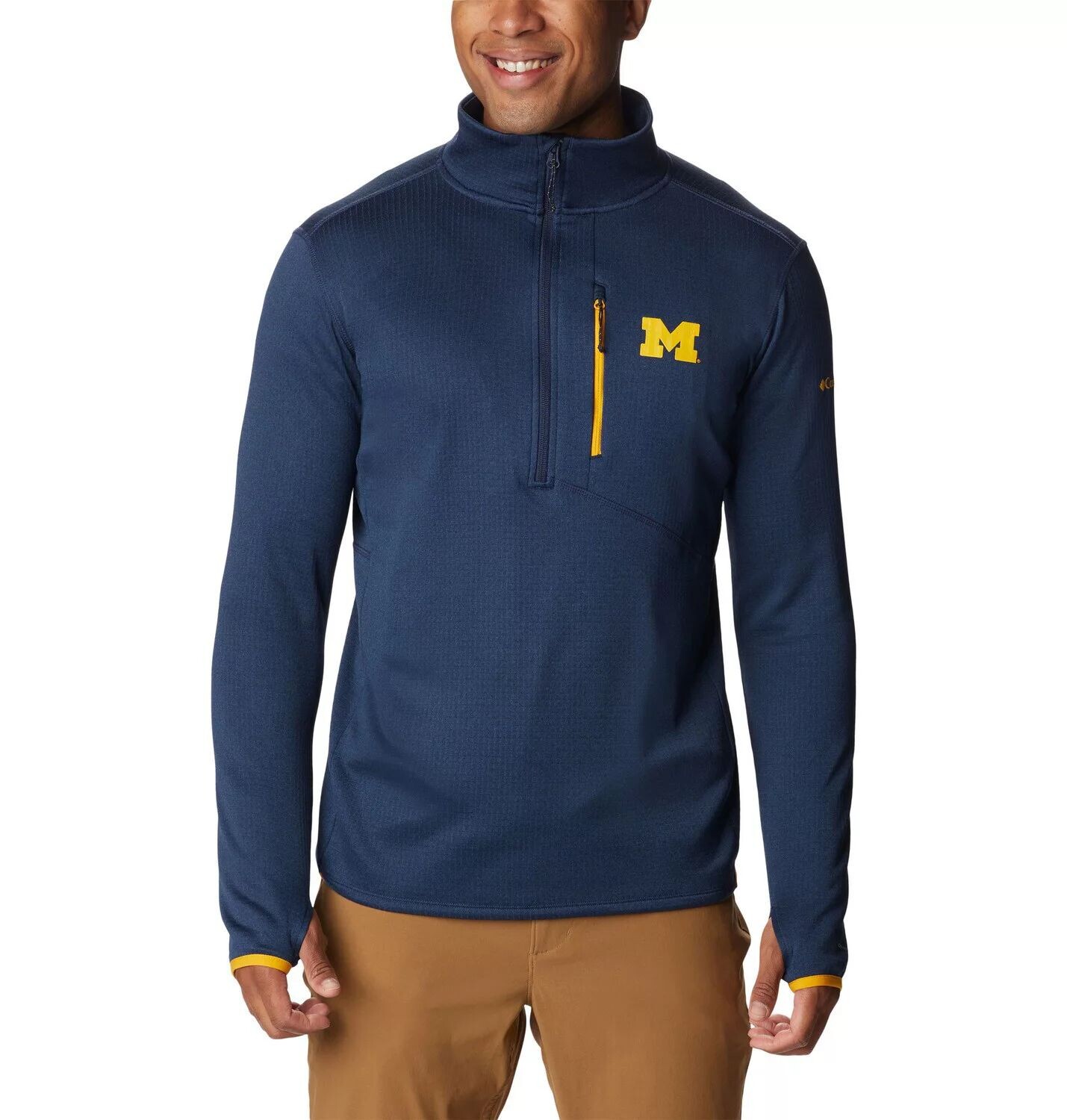 Мужская футболка с молнией до половины длины Columbia Navy Michigan Wolverines Park View
Мужская футболка с молнией до половины длины Columbia Navy Michigan Wolverines Park View