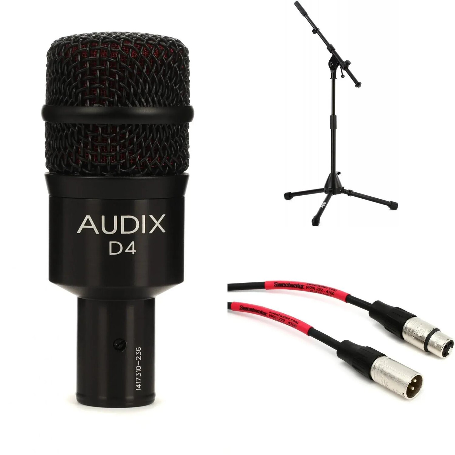 Гиперкардиоидный динамический инструментальный микрофон Audix D4 с подставкой и кабелем
Гиперкардиоидный динамический инструментальный микрофон Audix D4 с подставкой и кабелем