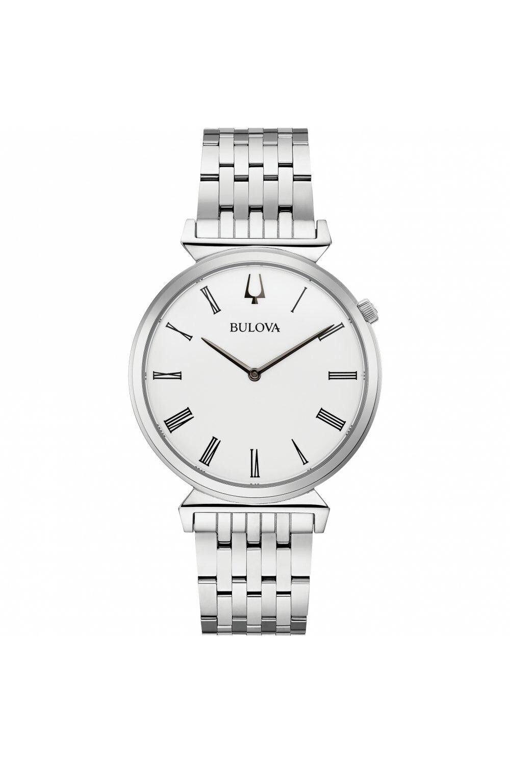 Классические аналоговые кварцевые часы Regatta из нержавеющей стали — 96A232 Bulova, белый
Классические аналоговые кварцевые часы Regatta из нержавеющей стали — 96A232 Bulova, белый