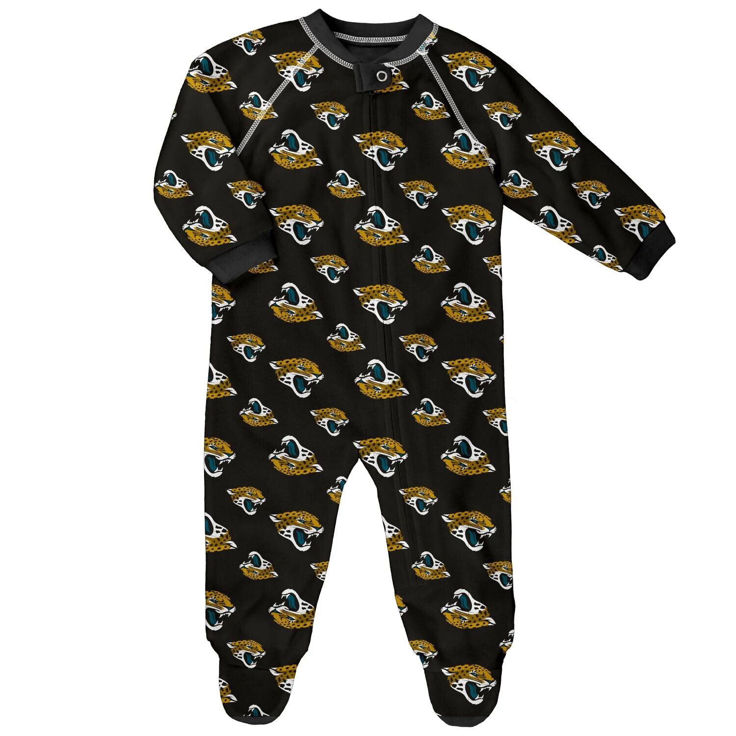 Черная пижама для младенцев Jacksonville Jaguars с окантовкой реглан и молнией во всю длину Outerstuff
Черная пижама для младенцев Jacksonville Jaguars с окантовкой реглан и молнией во всю длину Outerstuff