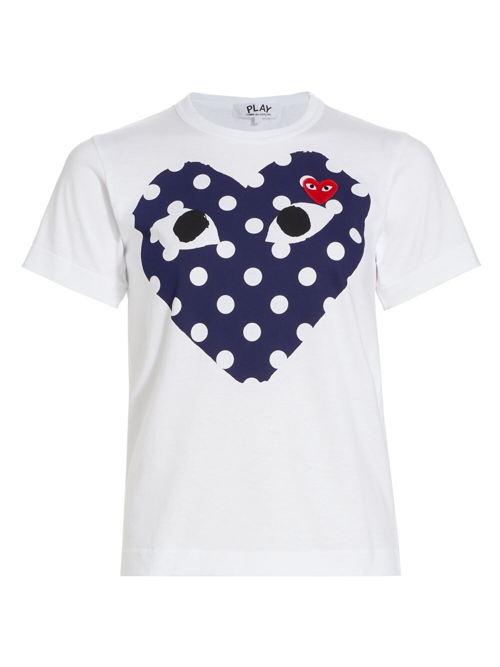 Футболка из хлопкового джерси в горошек с сердечным принтом Comme des Garçons PLAY, белый
Футболка из хлопкового джерси в горошек с сердечным принтом Comme des Garçons PLAY, белый