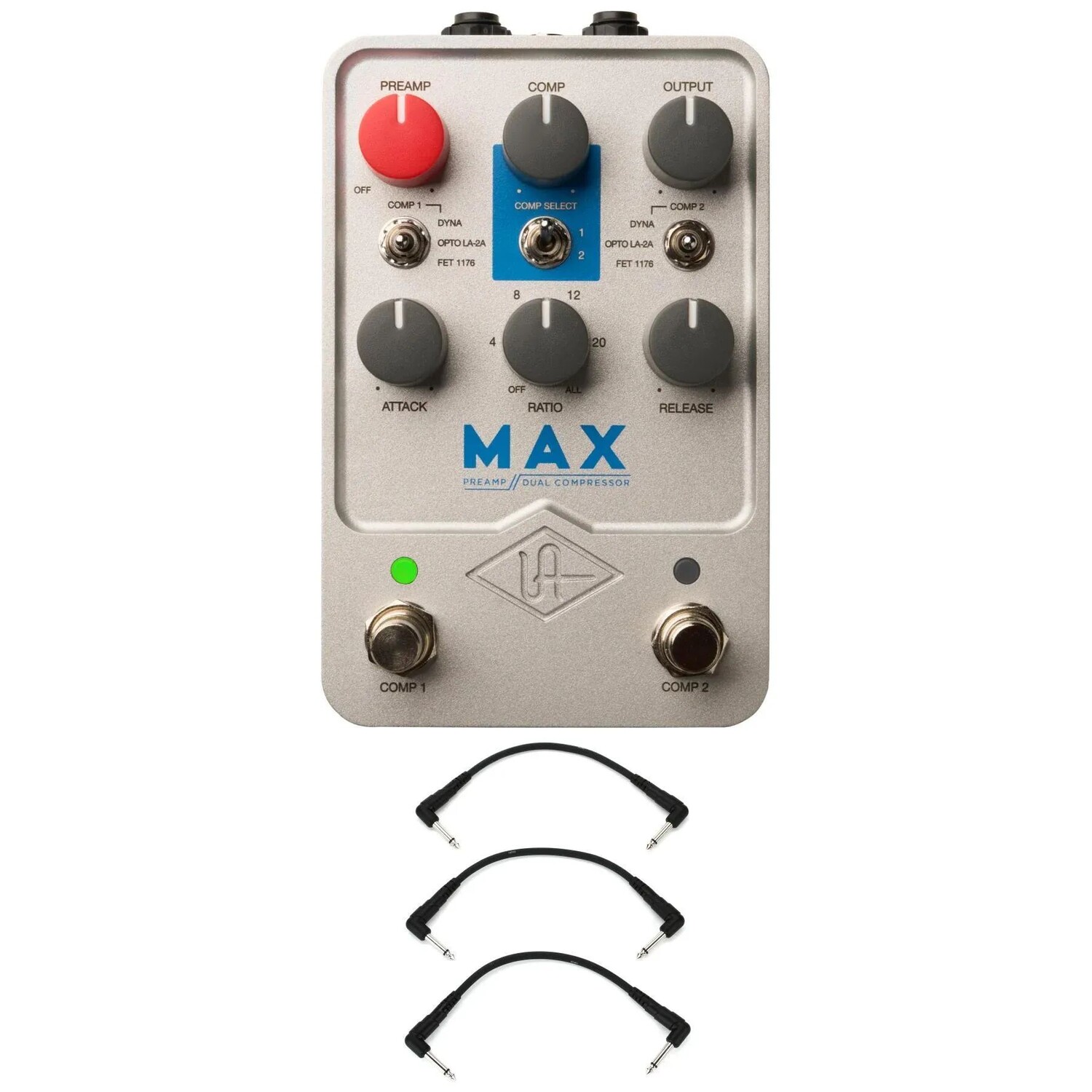 Предусилитель Universal Audio Max и двойная педаль компрессора с 3 соединительными кабелями
Предусилитель Universal Audio Max и двойная педаль компрессора с 3 соединительными кабелями
