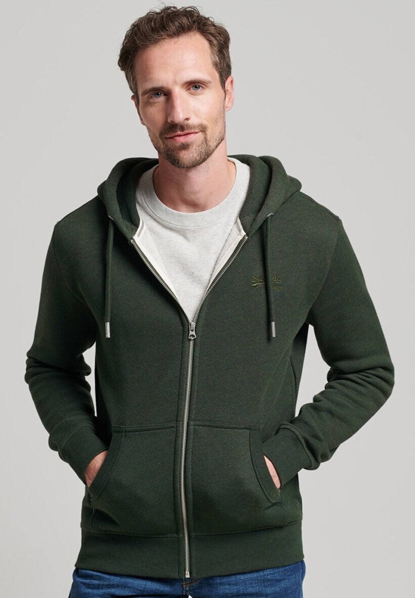 Толстовка на молнии Superdry Vintage Logo Emb, темно-оливковый меланж, Серый
Толстовка на молнии Superdry Vintage Logo Emb, темно-оливковый меланж, Серый
