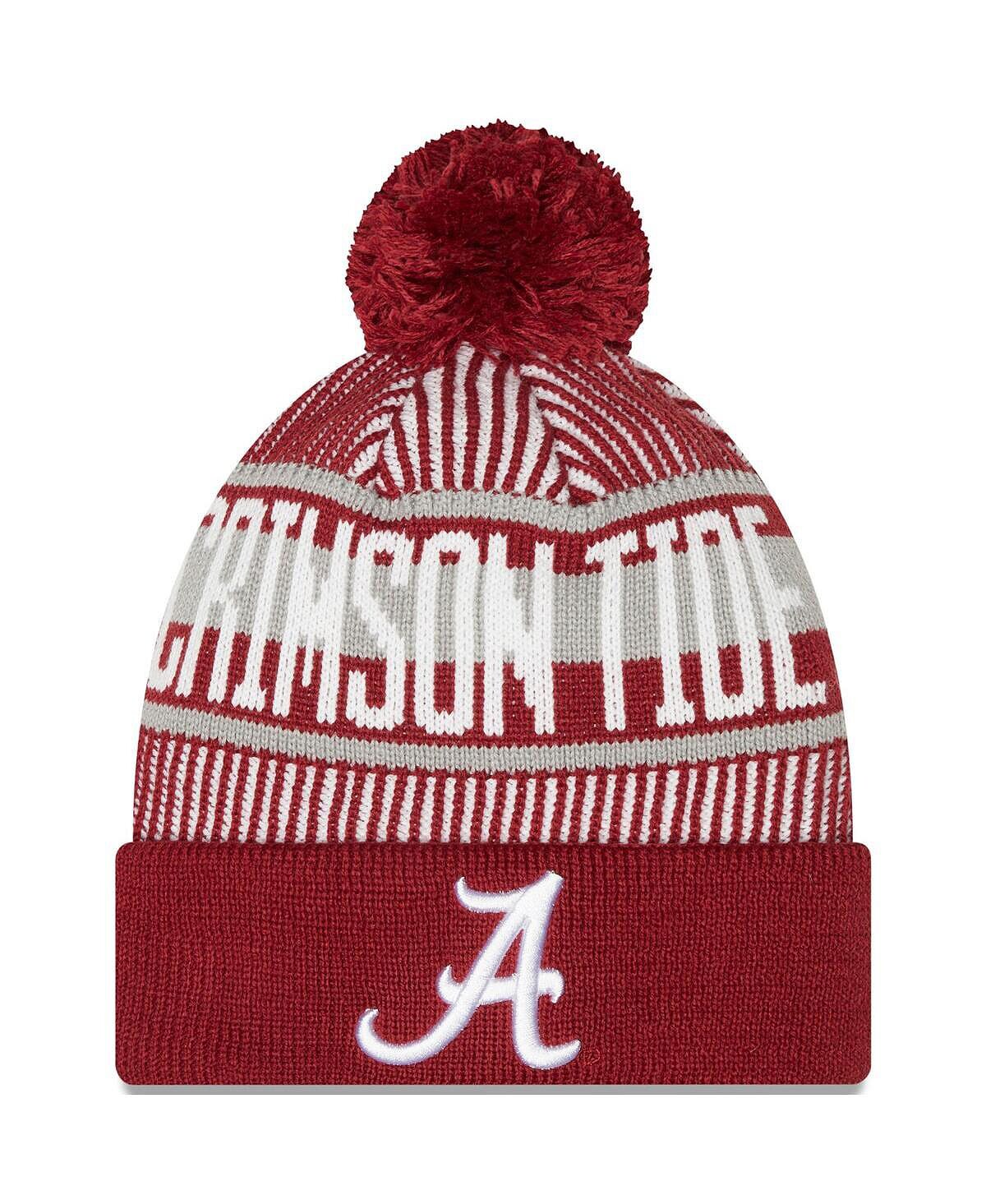 Мужская вязаная шапка в полоску с манжетами и помпоном Crimson Alabama Crimson Tide с логотипом New Era
Мужская вязаная шапка в полоску с манжетами и помпоном Crimson Alabama Crimson Tide с логотипом New Era