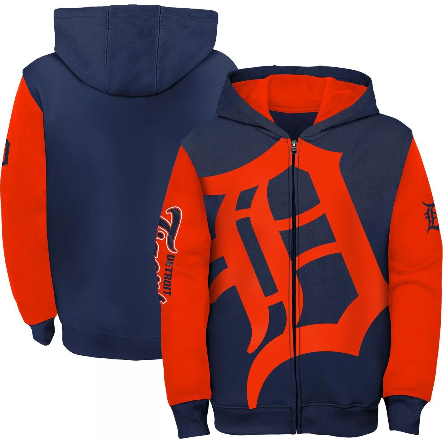 Молодежная толстовка с капюшоном на молнии во всю длину и плакатом Detroit Tigers Outerstuff
Молодежная толстовка с капюшоном на молнии во всю длину и плакатом Detroit Tigers Outerstuff