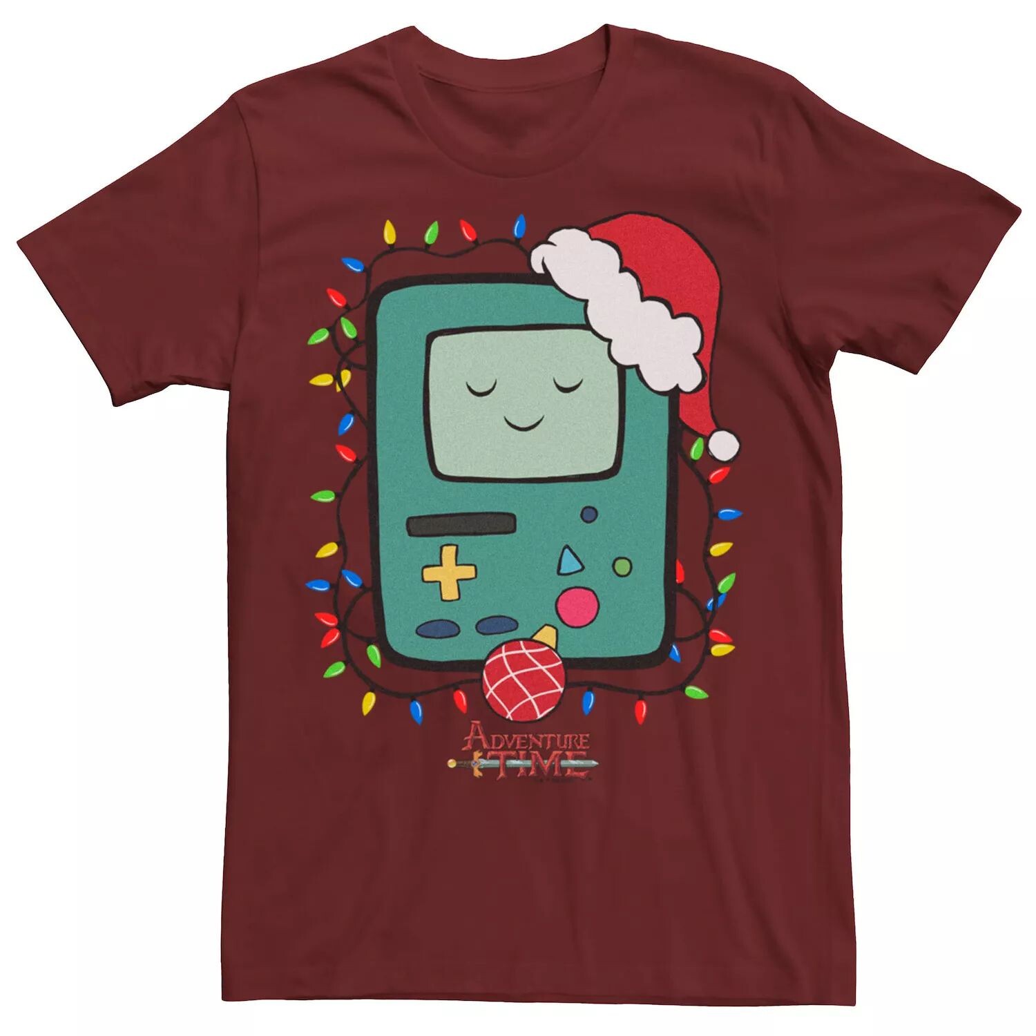 Мужская футболка с разноцветными огнями «Время приключений Bmo Holidays» Licensed Character
Мужская футболка с разноцветными огнями «Время приключений Bmo Holidays» Licensed Character