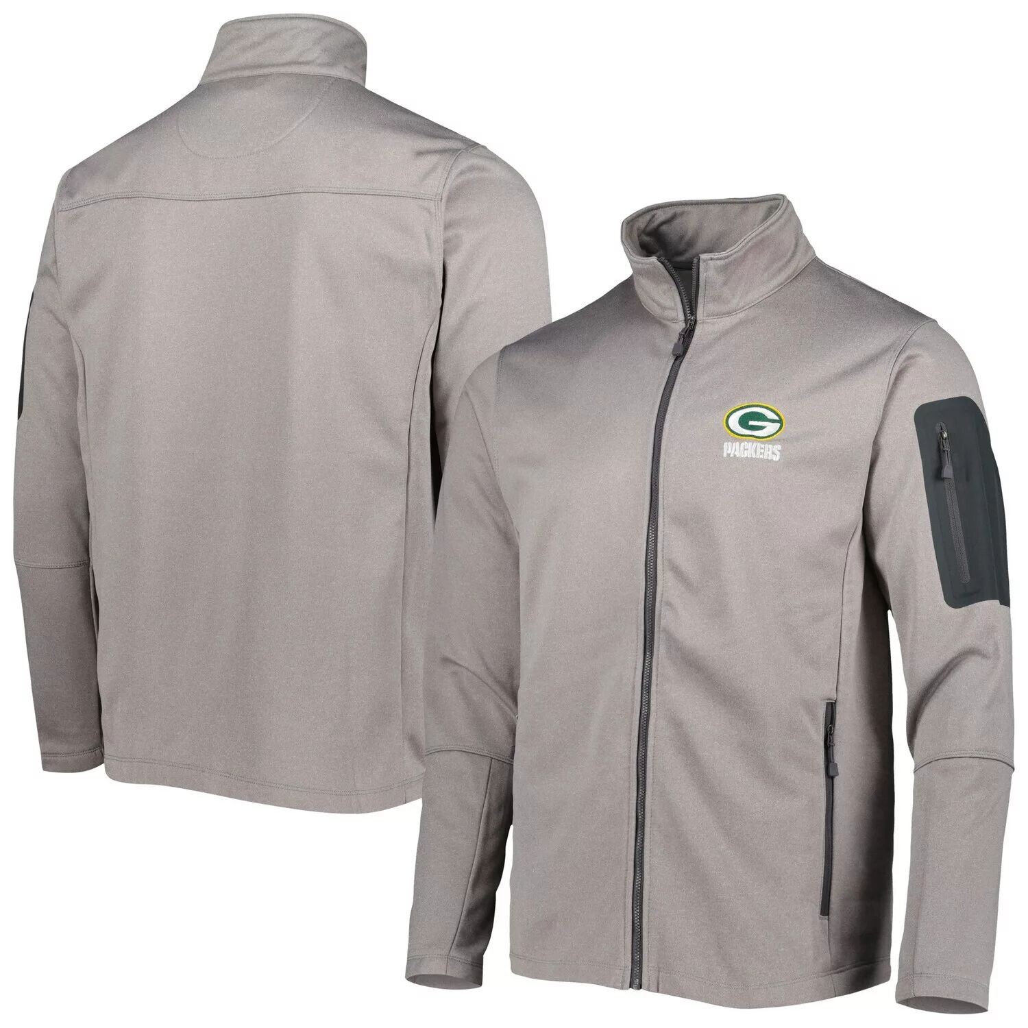 Мужская куртка Dunbrooke Heather Grey Green Bay Packers из технического флиса с молнией во всю длину и фристайлом
Мужская куртка Dunbrooke Heather Grey Green Bay Packers из технического флиса с молнией во всю длину и фристайлом