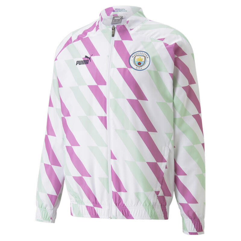 Мужская предматчевая куртка Manchester City FC PUMA White Mist Green Mauve Pop Pink
Мужская предматчевая куртка Manchester City FC PUMA White Mist Green Mauve Pop Pink