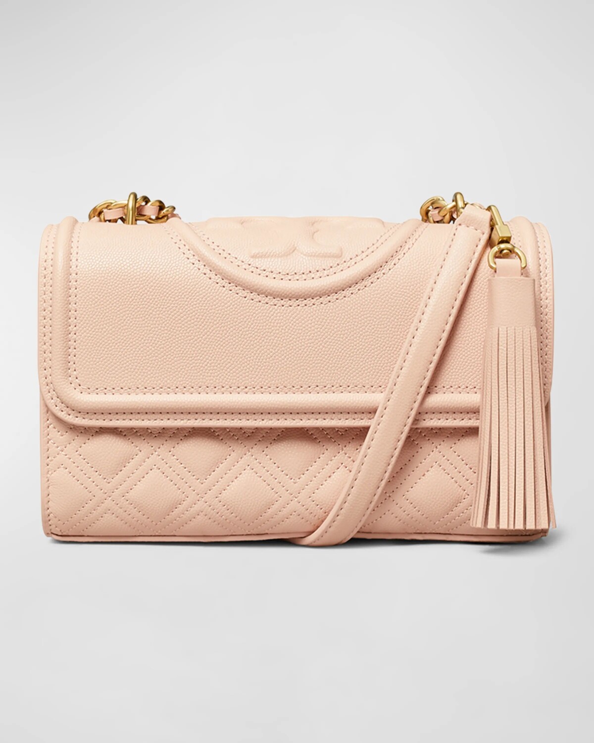 Маленькая кожаная сумка-трансформер Fleming на плечо Tory Burch, цвет Blush
Маленькая кожаная сумка-трансформер Fleming на плечо Tory Burch, цвет Blush