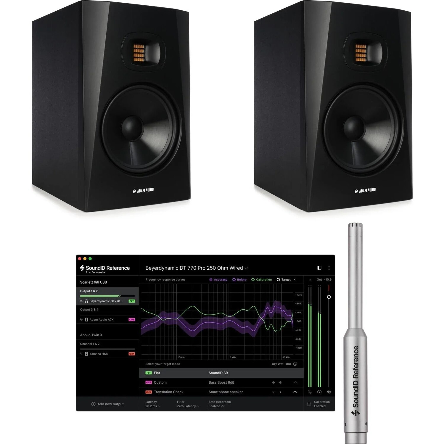 Пара 8-дюймовых активных студийных мониторов ADAM Audio T8V и комплект программного обеспечения для калибровки
Пара 8-дюймовых активных студийных мониторов ADAM Audio T8V и комплект программного обеспечения для калибровки
