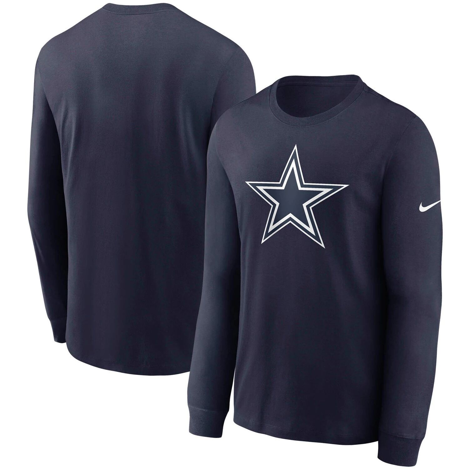 Мужская темно-синяя футболка с длинным рукавом и логотипом Nike Dallas Cowboys Primary, Синий
Мужская темно-синяя футболка с длинным рукавом и логотипом Nike Dallas Cowboys Primary, Синий
