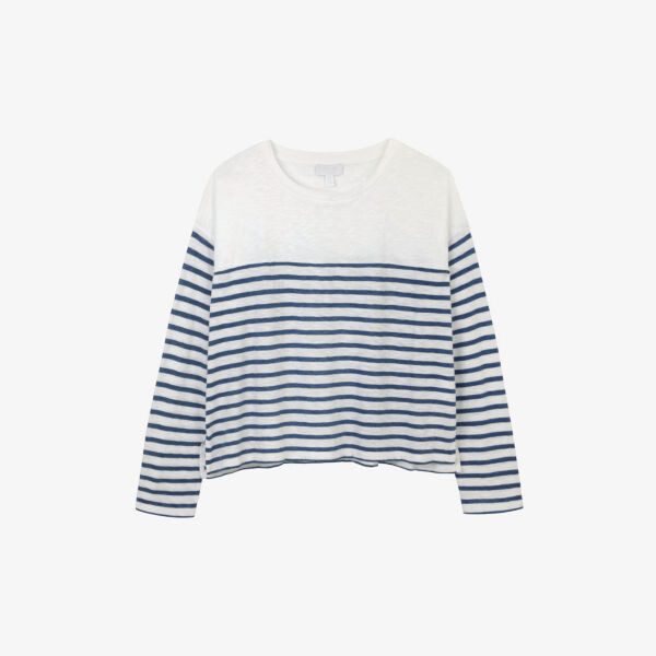 Полосатый топ из органического хлопка с длинными рукавами The White Company, цвет bluestripe
Полосатый топ из органического хлопка с длинными рукавами The White Company, цвет bluestripe