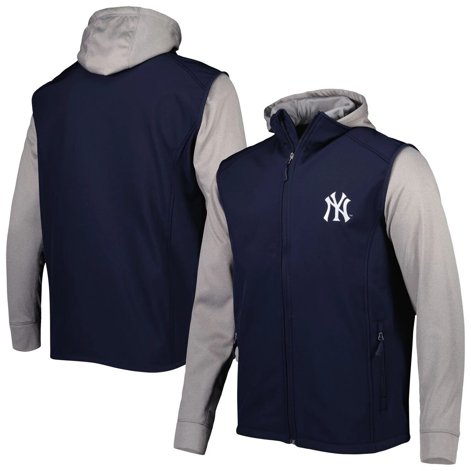 Мужская куртка Dunbrooke Navy/Heather Grey New York Yankees Alpha с молнией во всю длину
Мужская куртка Dunbrooke Navy/Heather Grey New York Yankees Alpha с молнией во всю длину
