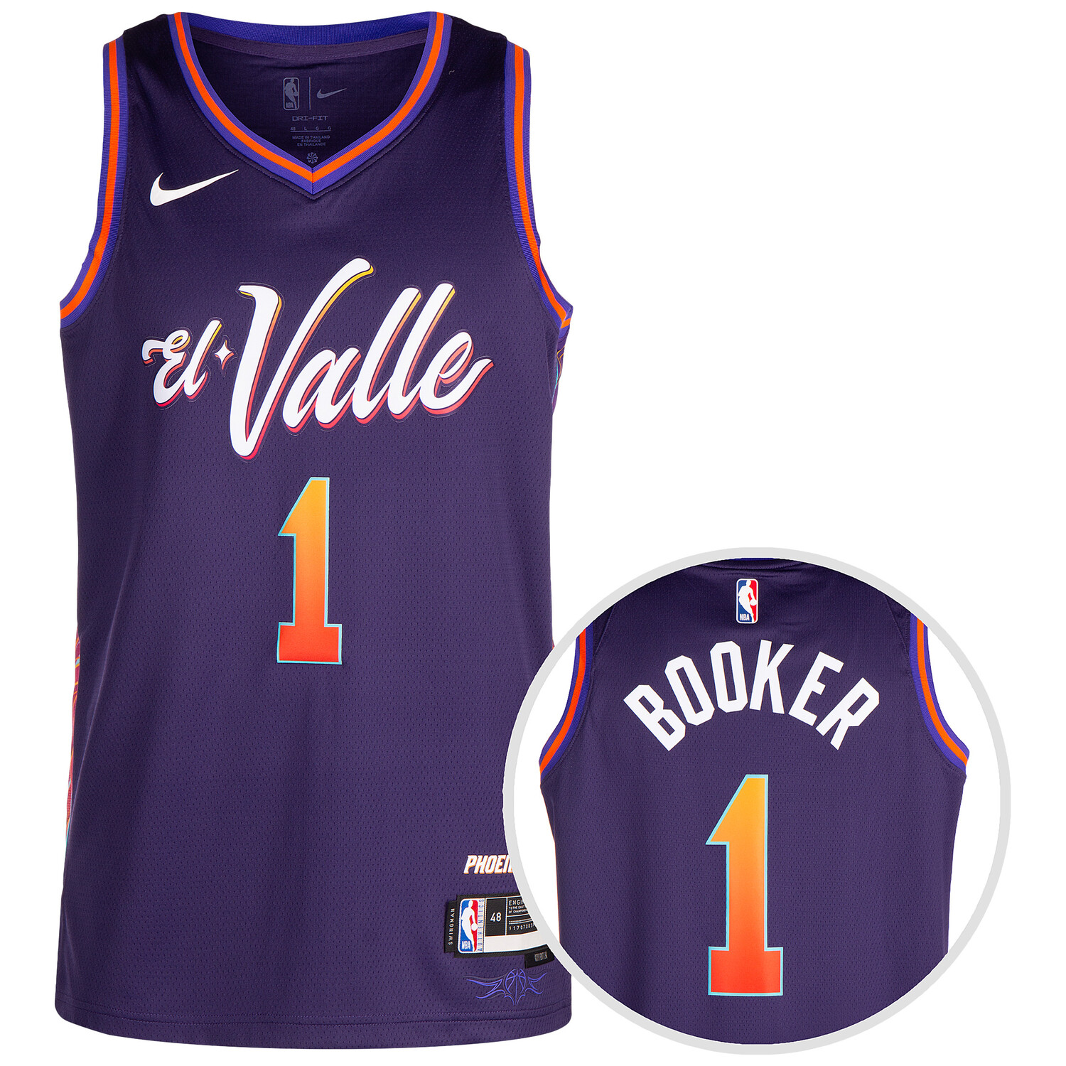 Рубашка Nike Basketballtrikot NBA Phoenix Suns Devin Booker City Edition Swingman, фиолетовый
Рубашка Nike Basketballtrikot NBA Phoenix Suns Devin Booker City Edition Swingman, фиолетовый