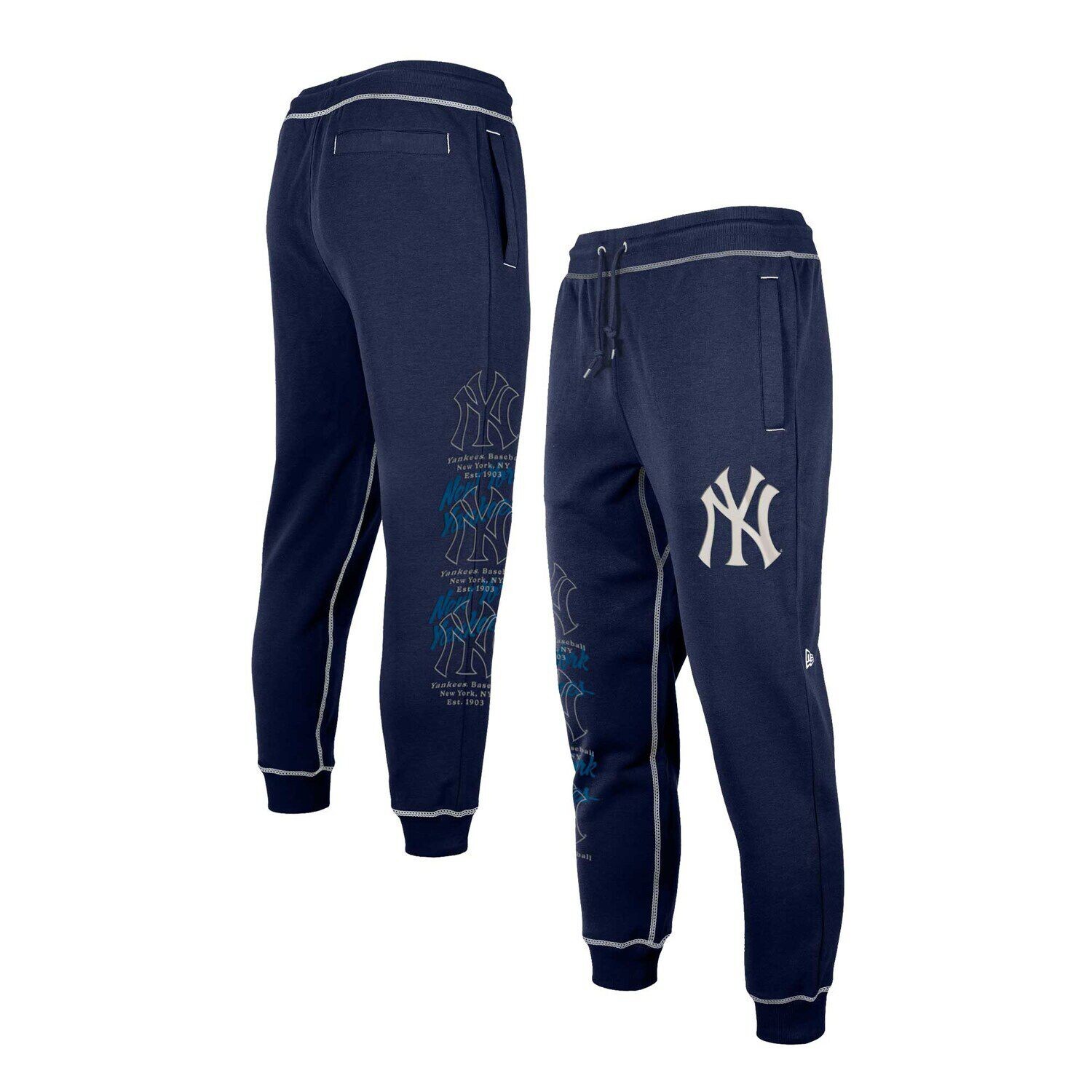 Мужские темно-синие брюки-джоггеры с разрезами New York Yankees Team New Era, Синий
Мужские темно-синие брюки-джоггеры с разрезами New York Yankees Team New Era, Синий