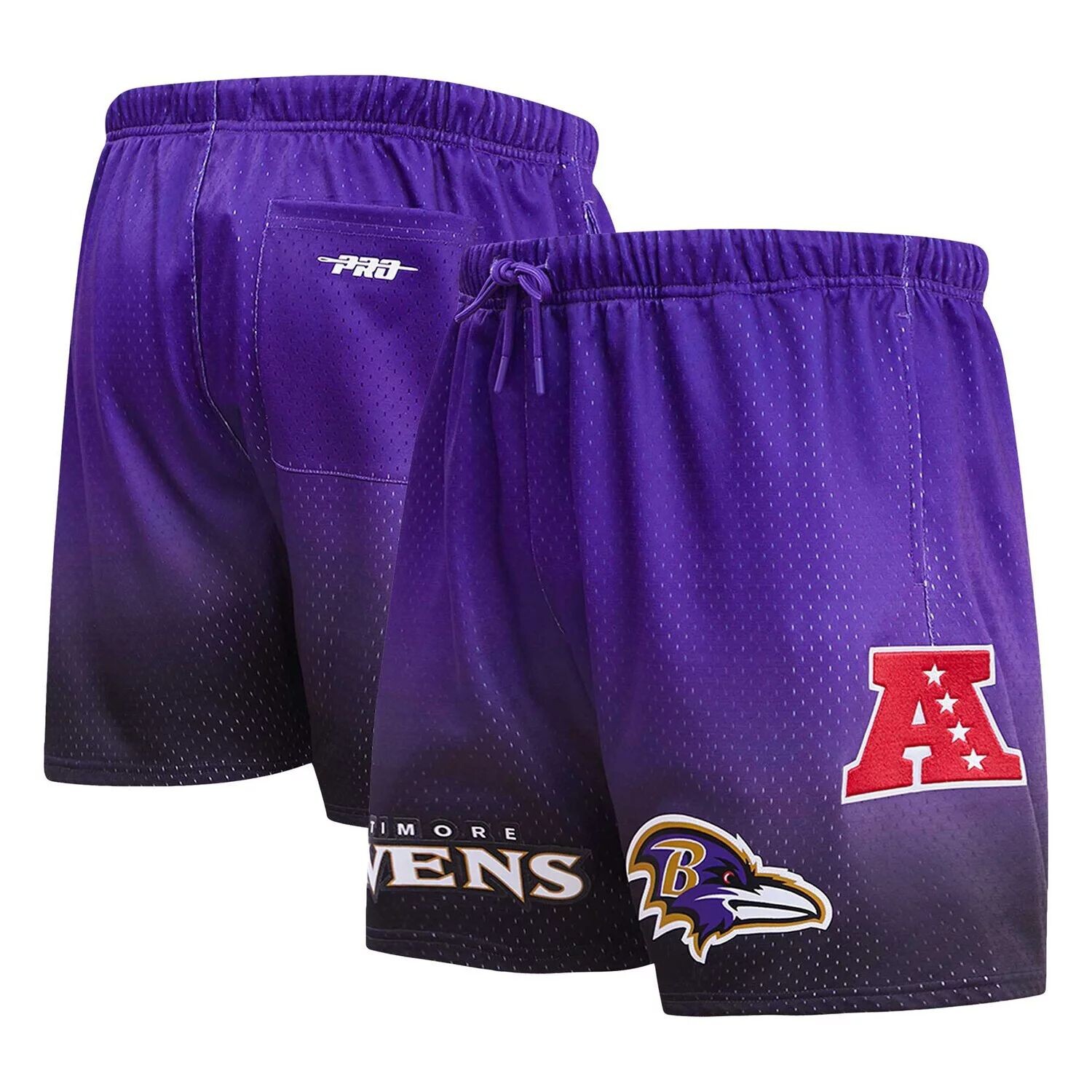 Мужские шорты Pro Standard черного/фиолетового цвета в сетку с эффектом омбре Baltimore Ravens
Мужские шорты Pro Standard черного/фиолетового цвета в сетку с эффектом омбре Baltimore Ravens