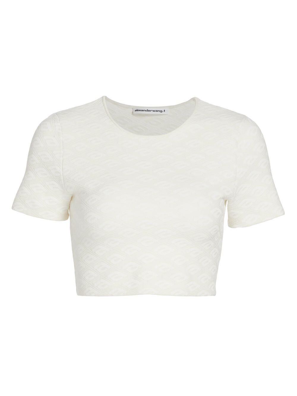 Укороченная жаккардовая футболка с монограммой alexanderwang.t, кремовый, Бежевый
Укороченная жаккардовая футболка с монограммой alexanderwang.t, кремовый, Бежевый
