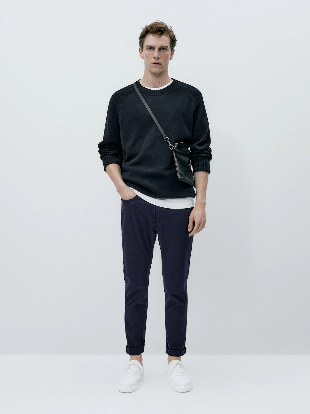 Брюки облегающего кроя из текстурированной джинсовой эффективности Massimo Dutti, синий
Брюки облегающего кроя из текстурированной джинсовой эффективности Massimo Dutti, синий