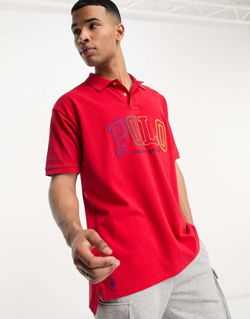 Красное поло свободного кроя из пике большого размера с мульти-логотипом Polo Ralph Lauren, Красный
Красное поло свободного кроя из пике большого размера с мульти-логотипом Polo Ralph Lauren, Красный