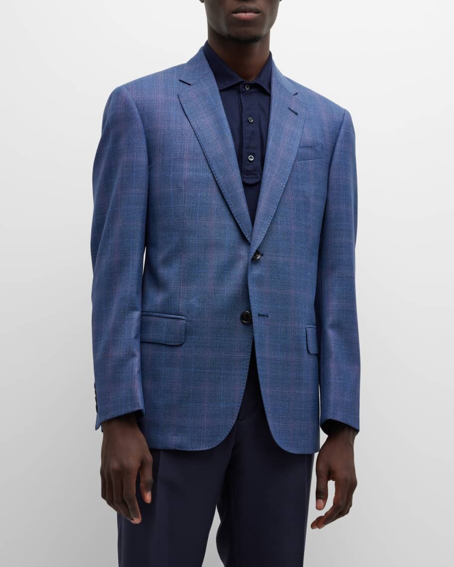 Текстурированное мужское спортивное пальто Windowpane Emporio Armani, Синий
Текстурированное мужское спортивное пальто Windowpane Emporio Armani, Синий