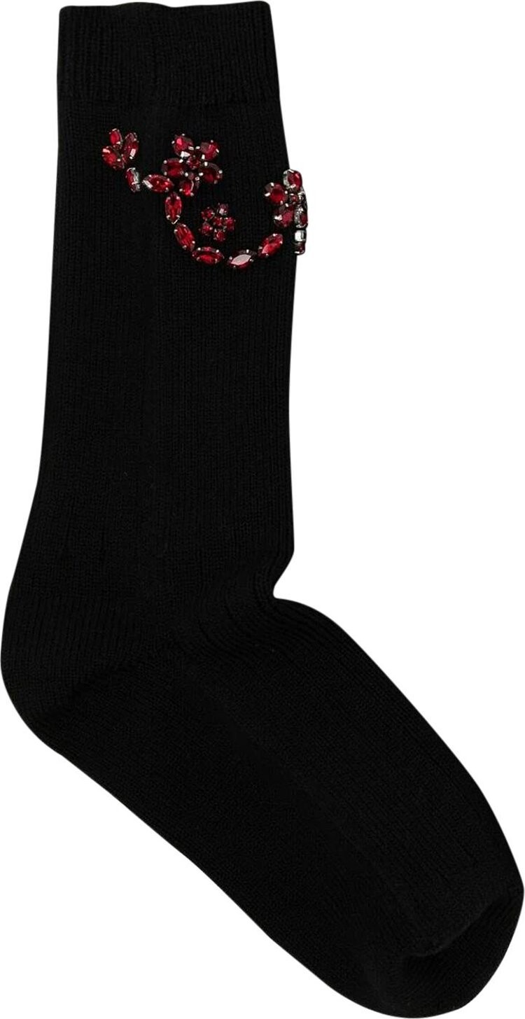 Носки Simone Rocha Ankle Ribbed With Scallop Embellishment 'Black/Blood Red', черный
Носки Simone Rocha Ankle Ribbed With Scallop Embellishment 'Black/Blood Red', черный