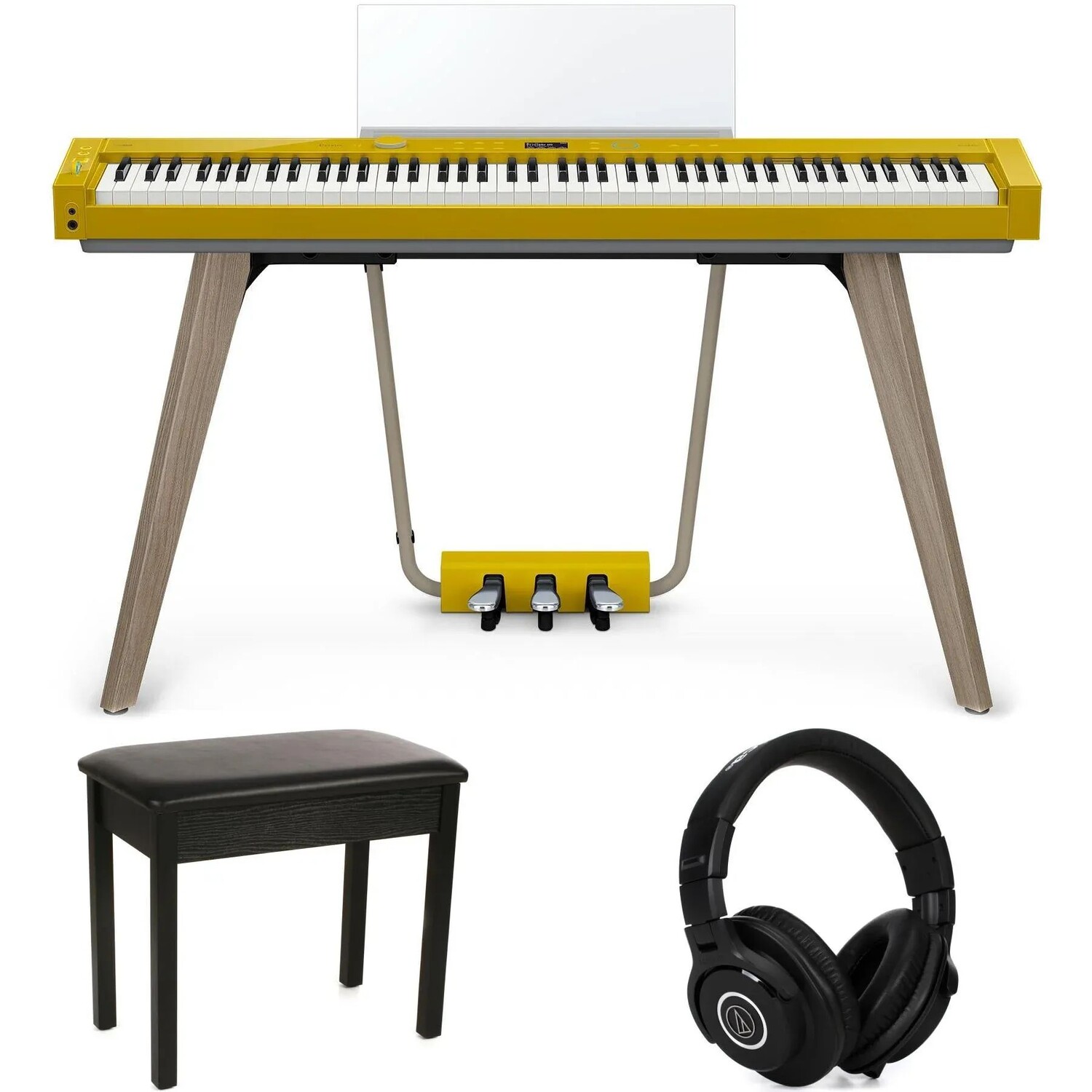 Комплект цифровых фортепиано Casio PX-S7000 Essentials — Гармоничный горчичный цвет
Комплект цифровых фортепиано Casio PX-S7000 Essentials — Гармоничный горчичный цвет
