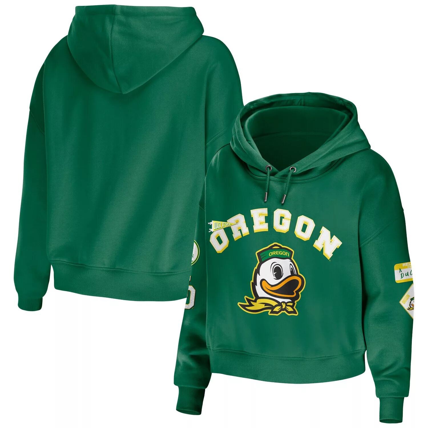 Женская одежда WEAR by Erin Andrews Укороченный пуловер с капюшоном и принтом Green Oregon Ducks
Женская одежда WEAR by Erin Andrews Укороченный пуловер с капюшоном и принтом Green Oregon Ducks