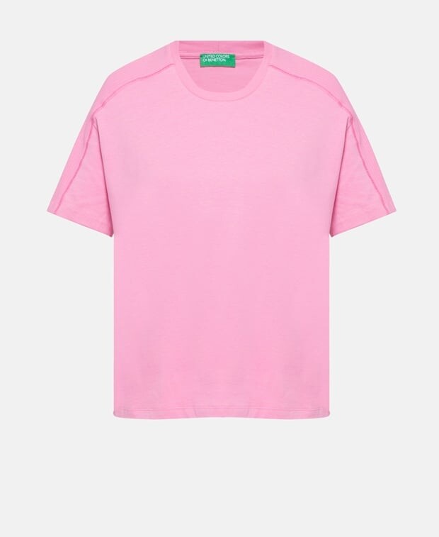 Футболка United Colors of Benetton, розовый 
Футболка United Colors of Benetton, розовый