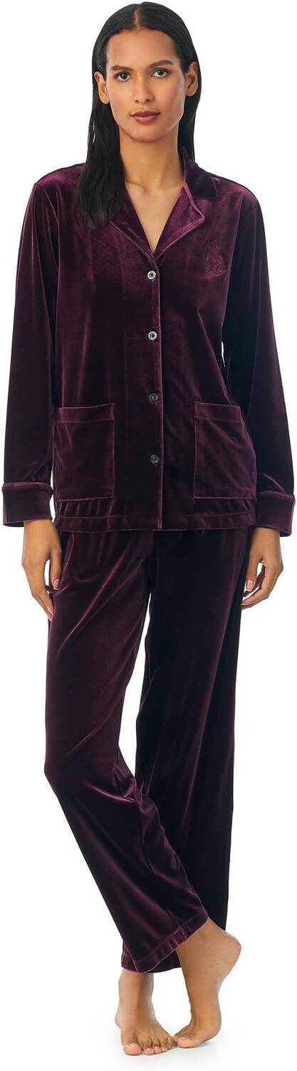 Длинный пижамный комплект с бархатным воротником с длинными рукавами LAUREN Ralph Lauren, цвет Burgundy
Длинный пижамный комплект с бархатным воротником с длинными рукавами LAUREN Ralph Lauren, цвет Burgundy