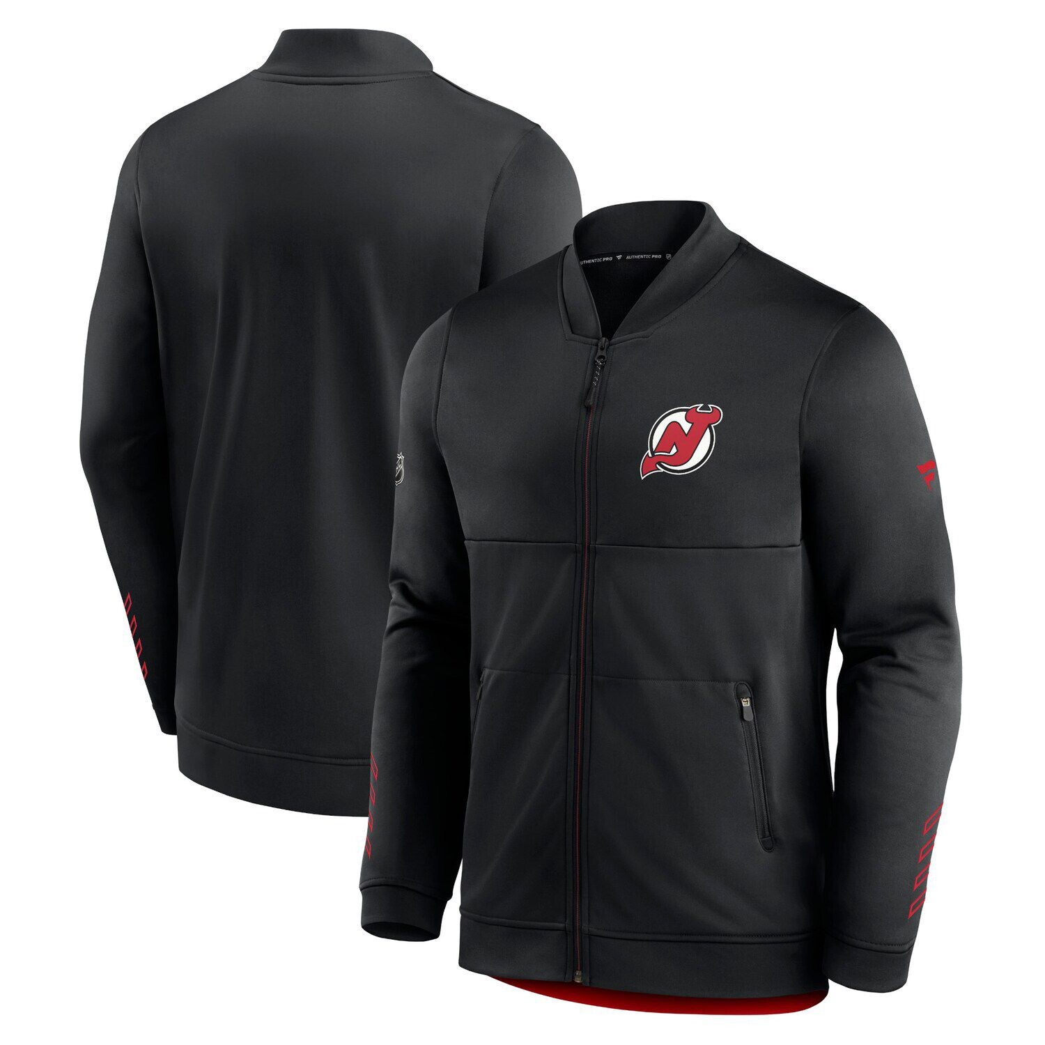 Мужская фирменная черная куртка с молнией во всю длину в раздевалке New Jersey Devils Fanatics
Мужская фирменная черная куртка с молнией во всю длину в раздевалке New Jersey Devils Fanatics