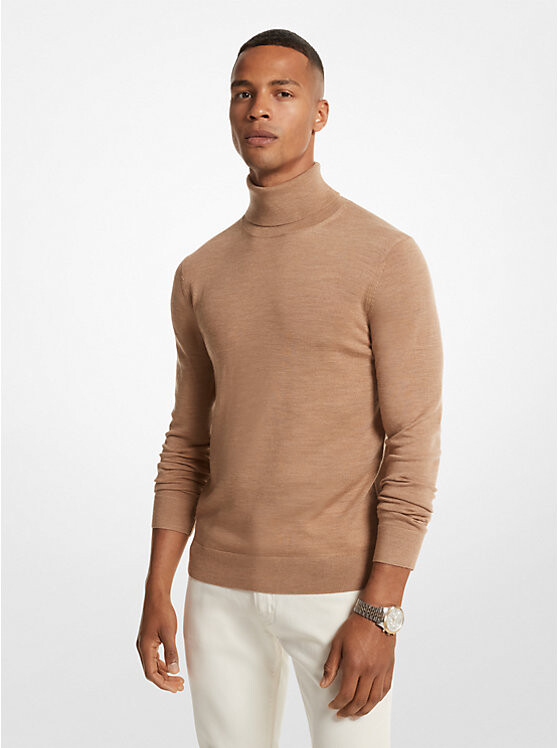 Свитер с высоким воротником из мериносовой шерсти Michael Kors Mens, коричневый
Свитер с высоким воротником из мериносовой шерсти Michael Kors Mens, коричневый