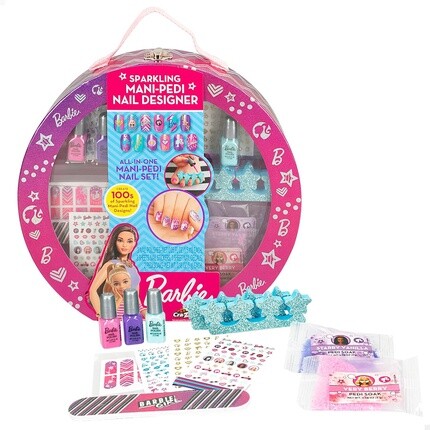 Colorbaby Barbie 48428 Набор для маникюра и педикюра для салона дизайна ногтей с пилочками для ногтей, наклейками и наклейками с разделителем пальцев, косметический набор для девочек от 8 лет
Colorbaby Barbie 48428 Набор для маникюра и педикюра для салона дизайна ногтей с пилочками для ногтей, наклейками и наклейками с разделителем пальцев, косметический набор для девочек от 8 лет
